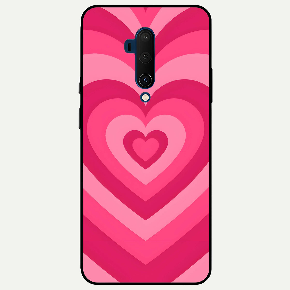  Layered Love Hearts Glass Case For OnePlus 7T Pro back cover – full design glossy printed glass finish