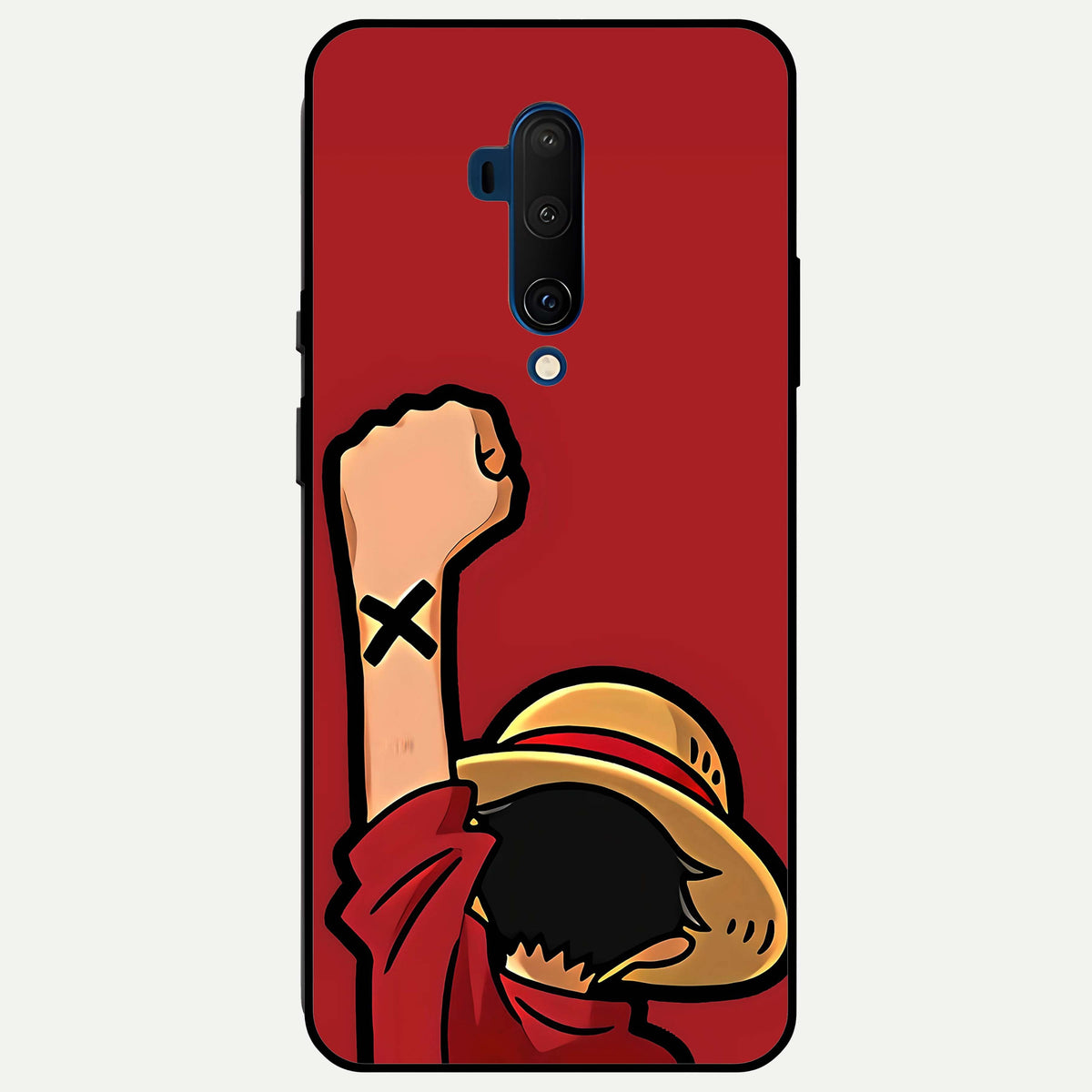  Luffy X Spirit Glass Case For OnePlus 7T Pro back cover – full design glossy printed glass finish