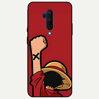  Luffy X Spirit Glass Case For OnePlus 7T Pro back cover – full design glossy printed glass finish