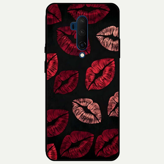  Midnight Kiss Love Glass Case For OnePlus 7T Pro back cover – full design glossy printed glass finish