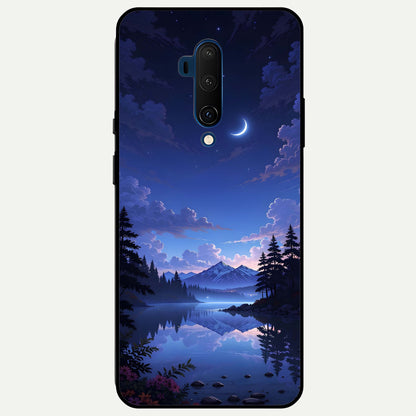  Midnight Lake Peace Glass Case For OnePlus 7T Pro back cover – full design glossy printed glass finish