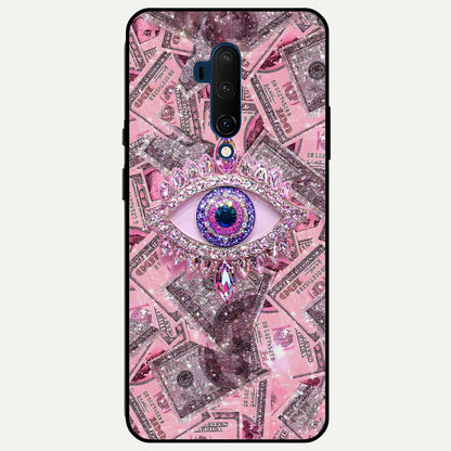 Money Eye Luxe Glass Case For OnePlus 7T Pro back cover – full design glossy printed glass finish