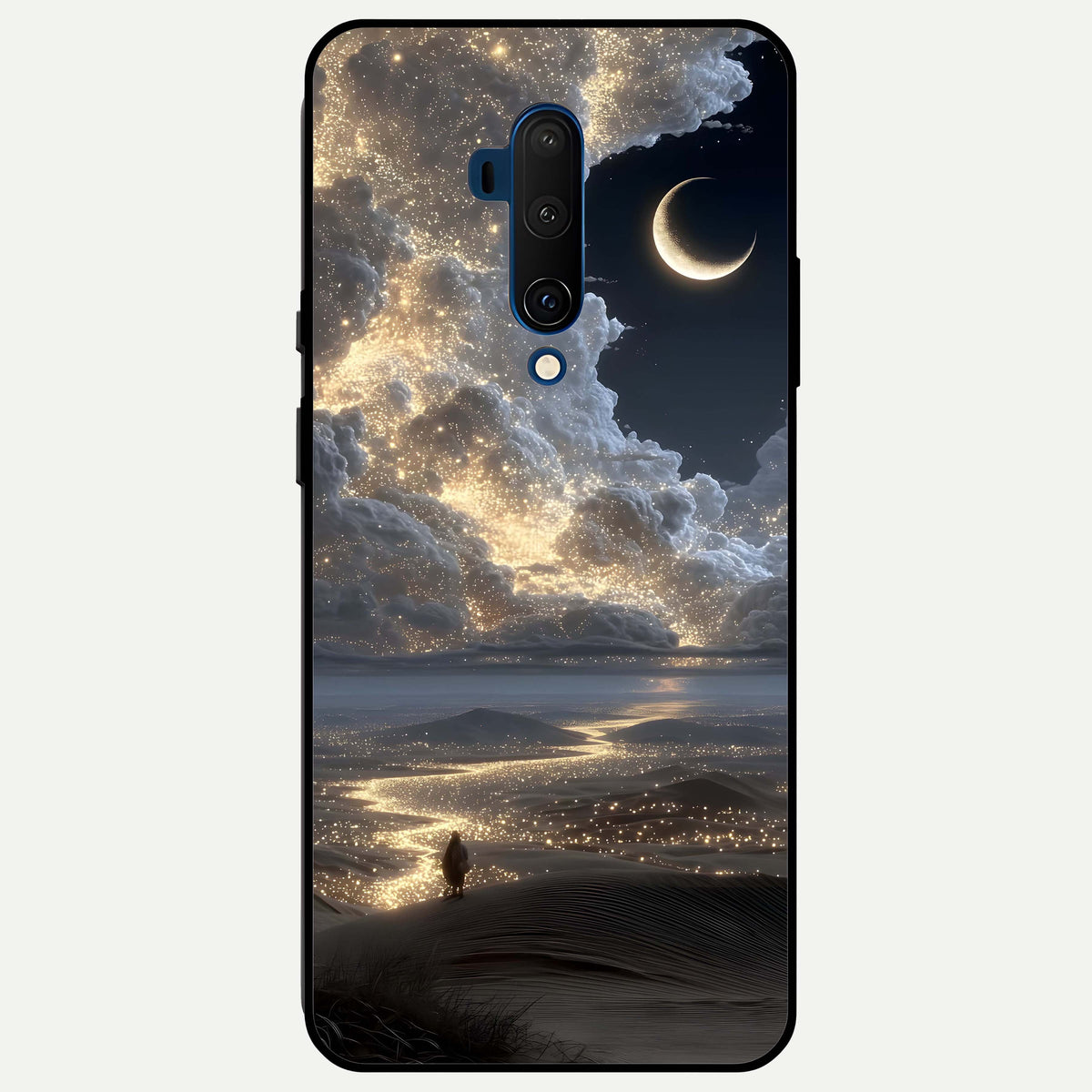  Moonlight Spark Path Glass Case For OnePlus 7T Pro back cover – full design glossy printed glass finish