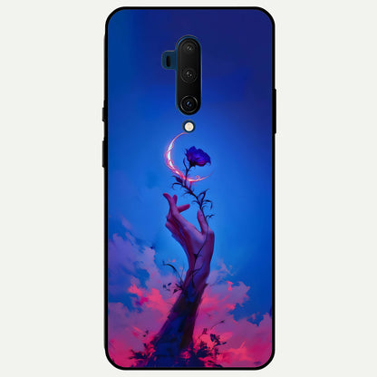  Mystic Hand Glass Case For OnePlus 7T Pro back cover – full design glossy printed glass finish