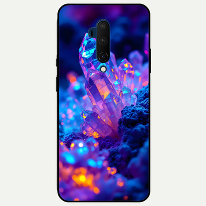  Neon Aura Shards Glass Case For OnePlus 7T Pro back cover – full design glossy printed glass finish
