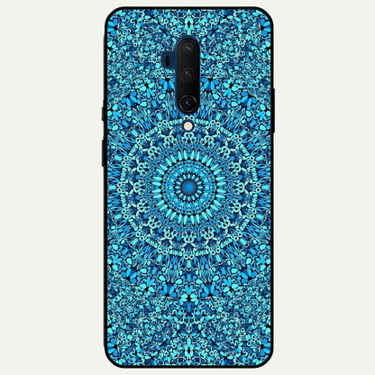  Ocean Bloom Mandala Glass Case For OnePlus 7T Pro back cover – full design glossy printed glass finish