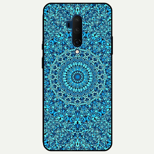  Ocean Bloom Mandala Glass Case For OnePlus 7T Pro back cover – full design glossy printed glass finish