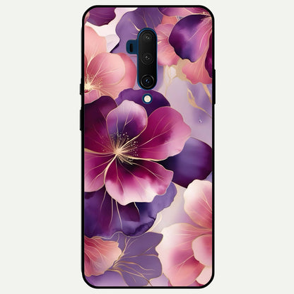 Pink Bouquet Florals Glass Case For OnePlus 7T Pro back cover – full design glossy printed glass finish