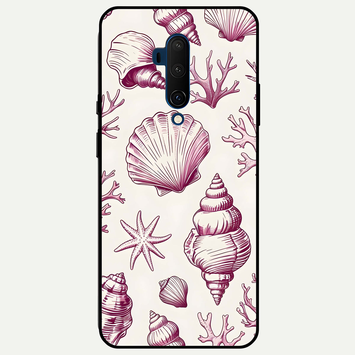  Pink Power Sparks Glass Case For OnePlus 7T Pro back cover – full design glossy printed glass finish