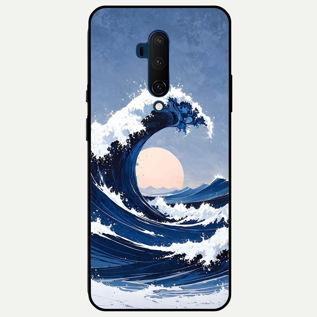  Rising Tide Power Glass Case For OnePlus 7T Pro back cover – full design glossy printed glass finish