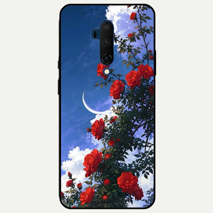 Rose Drift Flowers Glass Case For OnePlus 7T Pro back cover – full design glossy printed glass finish