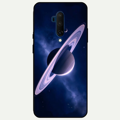  Saturn Ring Mystique Glass Case For OnePlus 7T Pro back cover – full design glossy printed glass finish