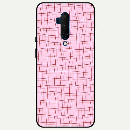  Soft Grid Bliss Glass Case For OnePlus 7T Pro back cover – full design glossy printed glass finish