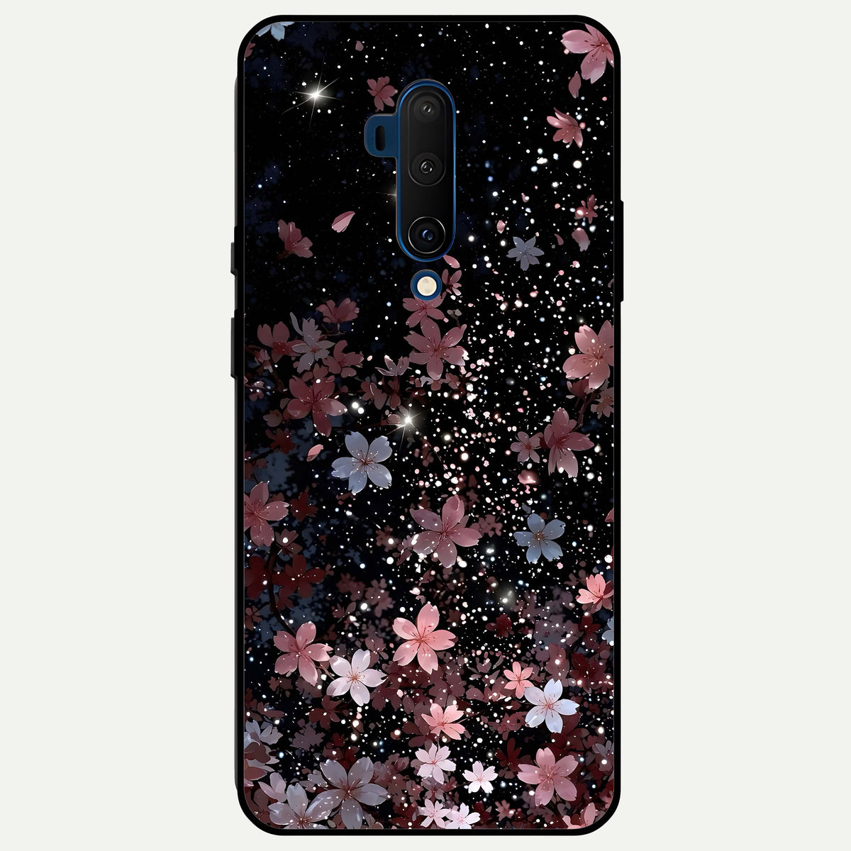  Starlit Flower Dreams Glass Case For OnePlus 7T Pro back cover – full design glossy printed glass finish