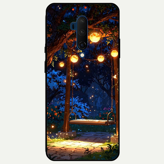  Twilight Garden Swing Glass Case For OnePlus 7T Pro back cover – full design glossy printed glass finish