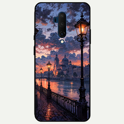  Twilight River Lights Glass Case For OnePlus 7T Pro back cover – full design glossy printed glass finish