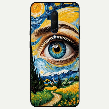  Van Gogh Eye Glass Case For OnePlus 7T Pro back cover – full design glossy printed glass finish