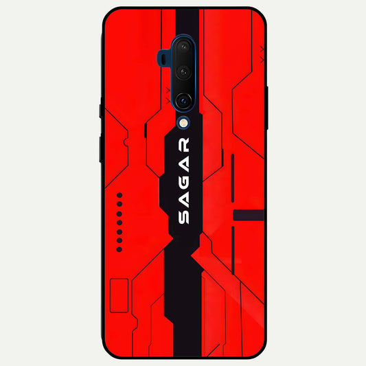  Voltage Rise CYBERPUNK Custom Name Glass Case For OnePlus 7T Pro back cover – personalized glossy printed glass finish