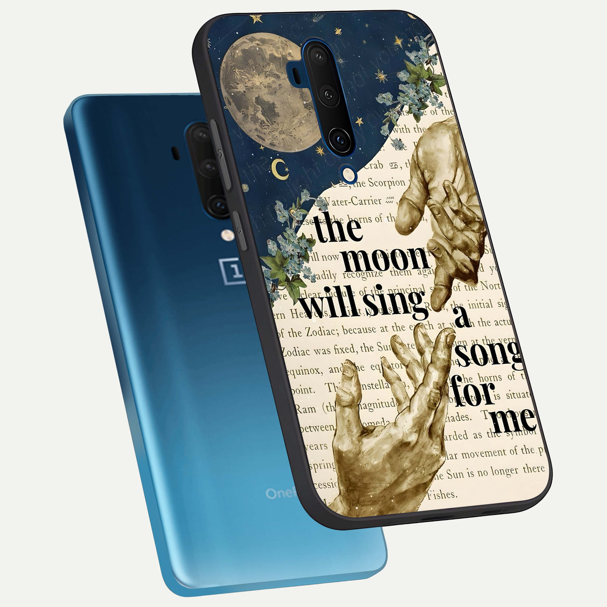  Aesthetic Divine phone case For OnePlus 7T Pro showing premium glass back cover with detailed artwork