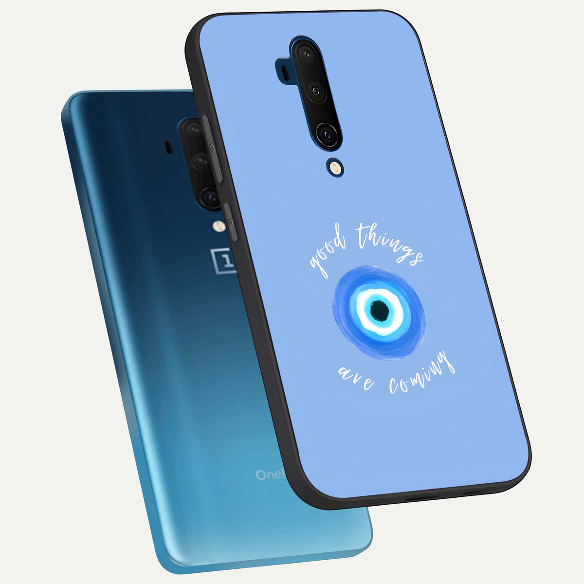  Bright Future Ahead phone case For OnePlus 7T Pro showing premium glass back cover with detailed artwork