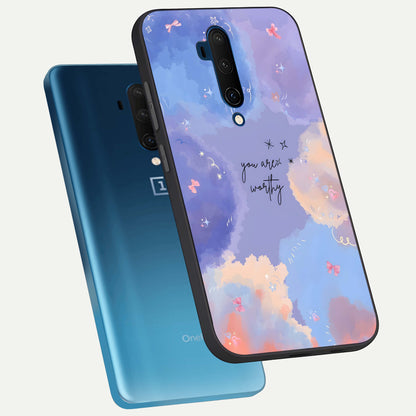  Celestial Cloud Magic phone case For OnePlus 7T Pro showing premium glass back cover with detailed artwork