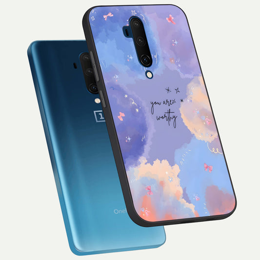  Celestial Cloud Magic phone case For OnePlus 7T Pro showing premium glass back cover with detailed artwork