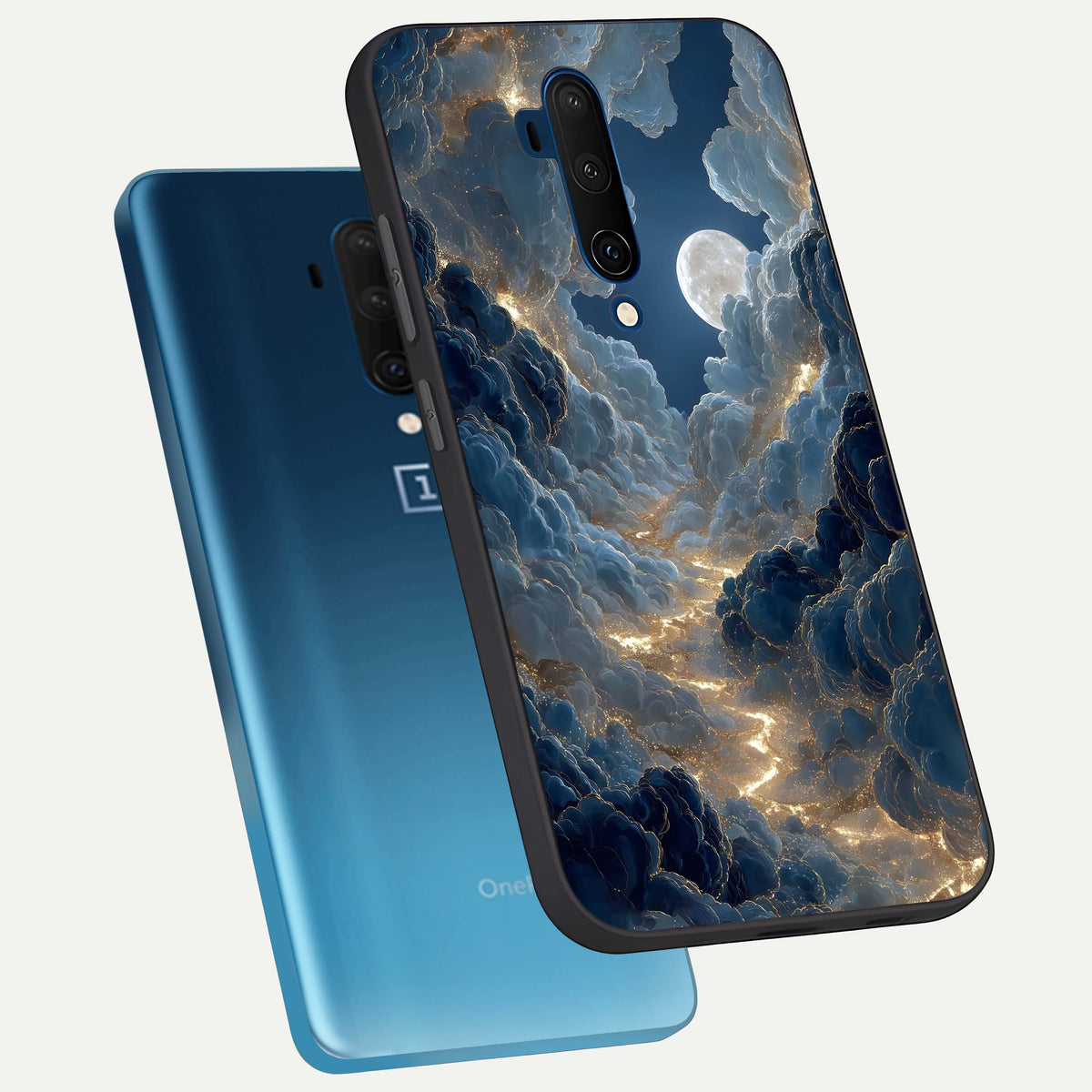  Celestial Cloud Road phone case For OnePlus 7T Pro showing premium glass back cover with detailed artwork