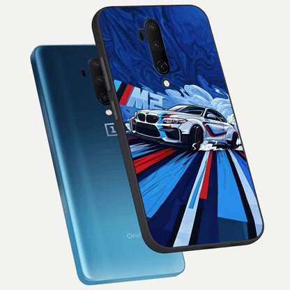  Drift Power Rush phone case For OnePlus 7T Pro showing premium glass back cover with detailed artwork