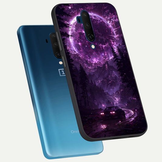  Eternal Cosmic Drive phone case For OnePlus 7T Pro showing premium glass back cover with detailed artwork