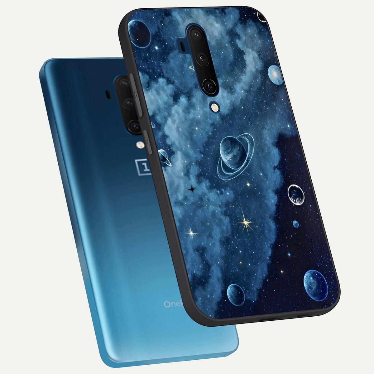  Galaxy Dream Space phone case For OnePlus 7T Pro showing premium glass back cover with detailed artwork