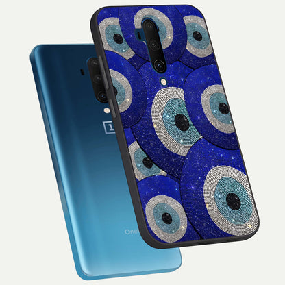  Galaxy Eye Flow phone case For OnePlus 7T Pro showing premium glass back cover with detailed artwork
