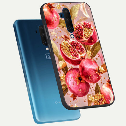  Golden Bloom Glow phone case For OnePlus 7T Pro showing premium glass back cover with detailed artwork