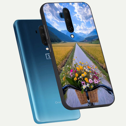  Golden Field Journey phone case For OnePlus 7T Pro showing premium glass back cover with detailed artwork