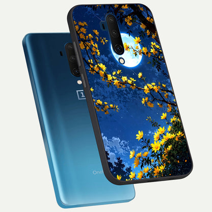  Golden Night Glow phone case For OnePlus 7T Pro showing premium glass back cover with detailed artwork