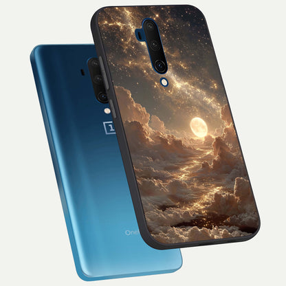  Golden Sky Dream phone case For OnePlus 7T Pro showing premium glass back cover with detailed artwork