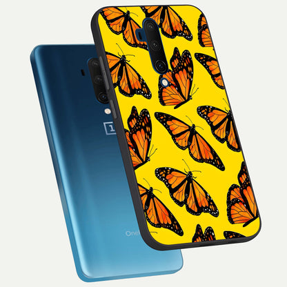  Golden Wing Flight phone case For OnePlus 7T Pro showing premium glass back cover with detailed artwork
