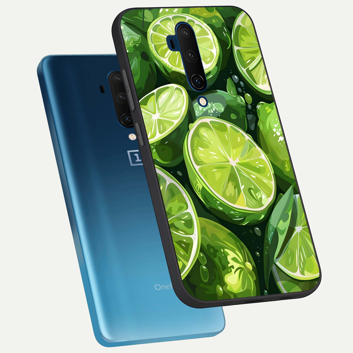 Green Kawasaki phone case For OnePlus 7T Pro showing premium glass back cover with detailed artwork