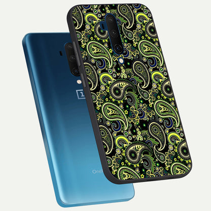  Green Lemon phone case For OnePlus 7T Pro showing premium glass back cover with detailed artwork