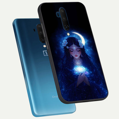  Mystic Moon Queen phone case For OnePlus 7T Pro showing premium glass back cover with detailed artwork
