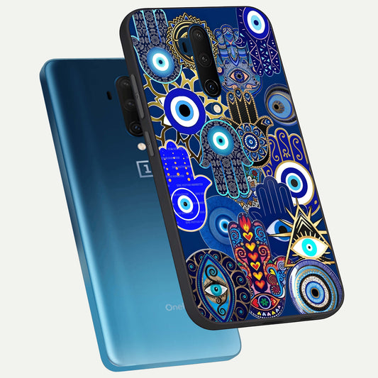  Mystic Palm Guard phone case For OnePlus 7T Pro showing premium glass back cover with detailed artwork