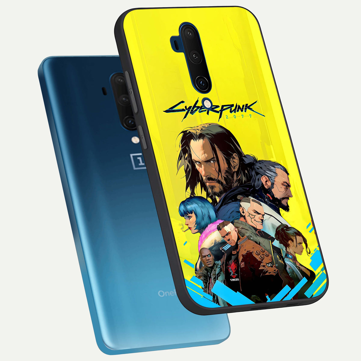  Neon Rebel Genesis phone case For OnePlus 7T Pro showing premium glass back cover with detailed artwork