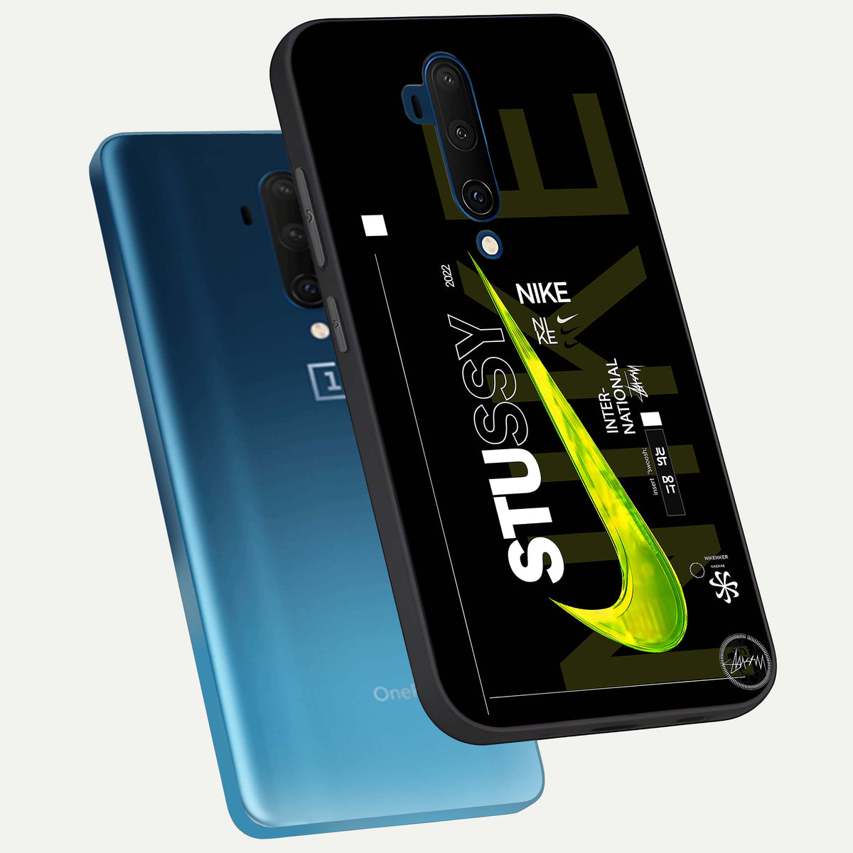  Neon Street Edition phone case For OnePlus 7T Pro showing premium glass back cover with detailed artwork