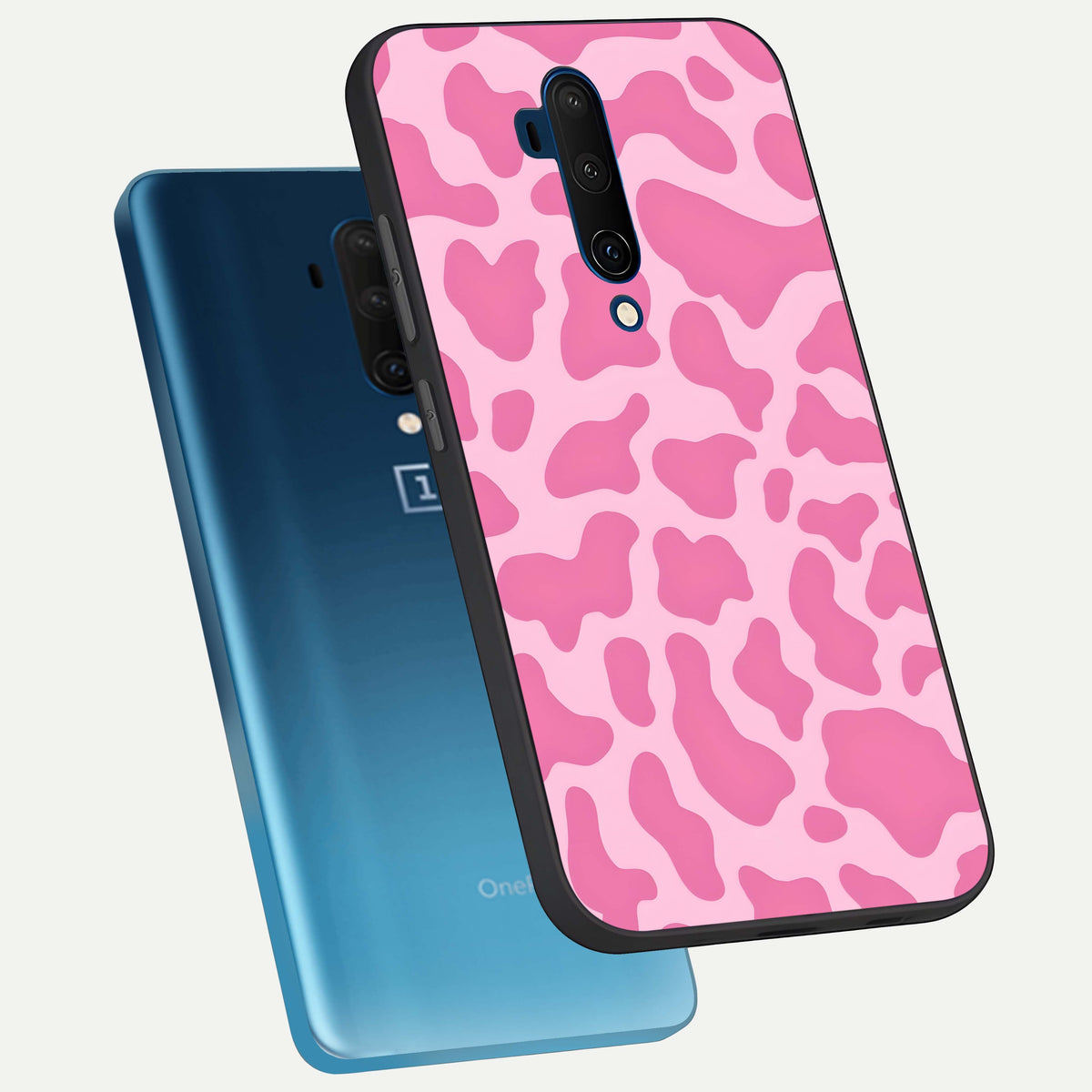  Pinkish Scenery phone case For OnePlus 7T Pro showing premium glass back cover with detailed artwork