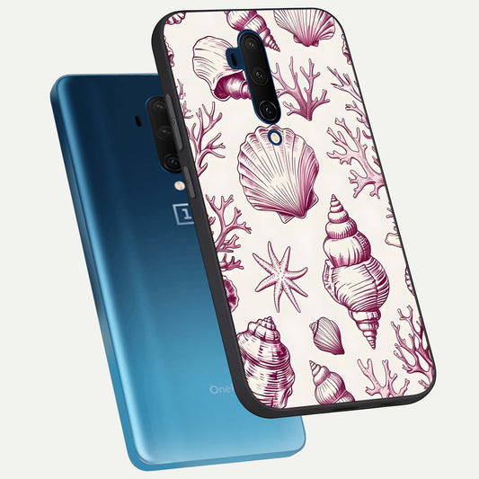 Pink Power Sparks phone case For OnePlus 7T Pro showing premium glass back cover with detailed artwork