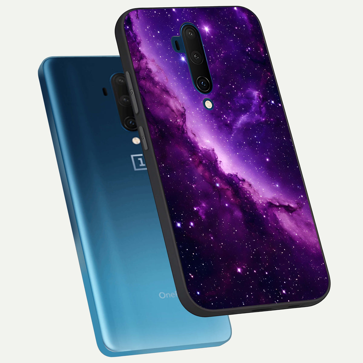  Purple Shade Sky phone case For OnePlus 7T Pro showing premium glass back cover with detailed artwork