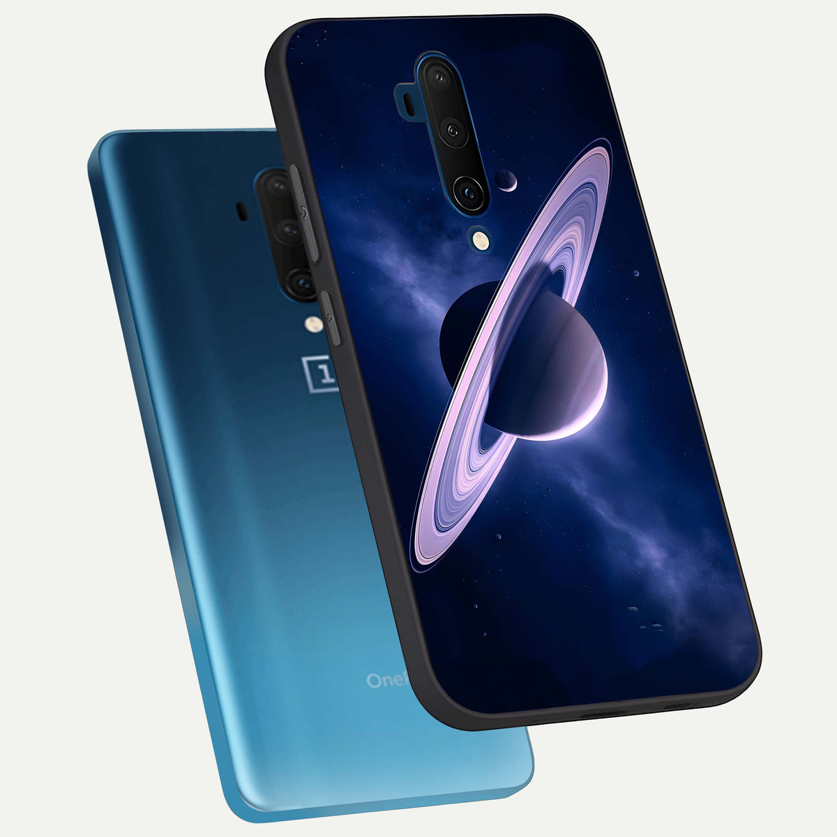  Saturn Ring Mystique phone case For OnePlus 7T Pro showing premium glass back cover with detailed artwork
