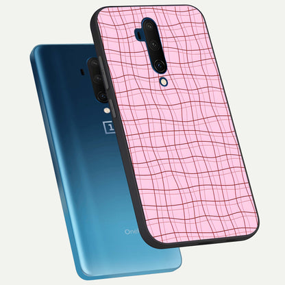  Soft Grid Bliss phone case For OnePlus 7T Pro showing premium glass back cover with detailed artwork