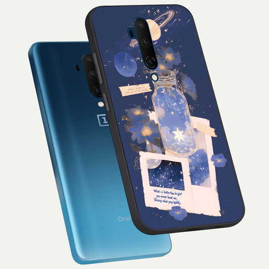  Starlit Cosmic Jar phone case For OnePlus 7T Pro showing premium glass back cover with detailed artwork