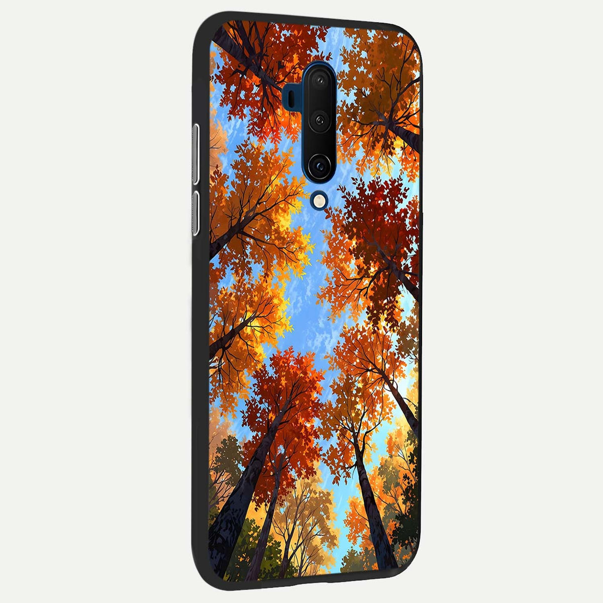  Autumn Sky Rise back cover For OnePlus 7T Pro slim fit glass case with vibrant aesthetic design