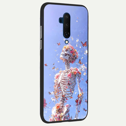  Bloom Beyond Bones back cover For OnePlus 7T Pro slim fit glass case with vibrant aesthetic design